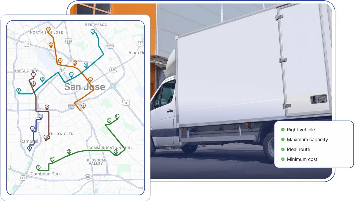 Reduce cost per drop with AI-powered capacity & route planning engine